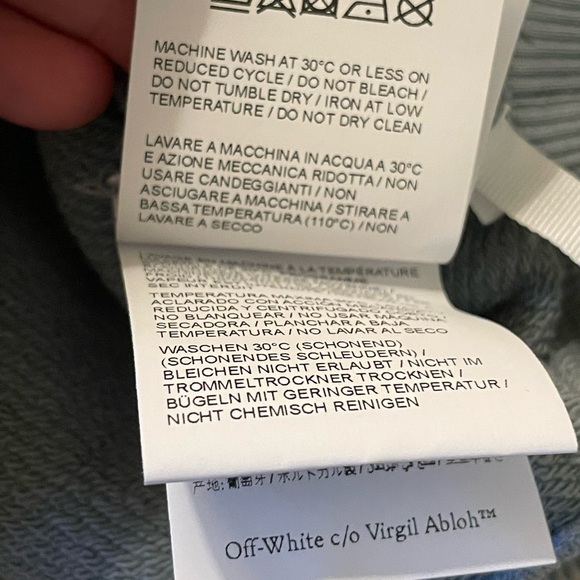 Virgil Abloh main label xxs sweatshirt like new - Picture 5 of 15